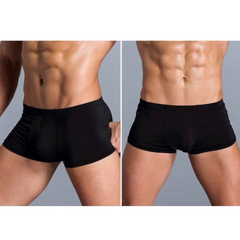Quần lót boxer màu trơn gợi cảm cho nam