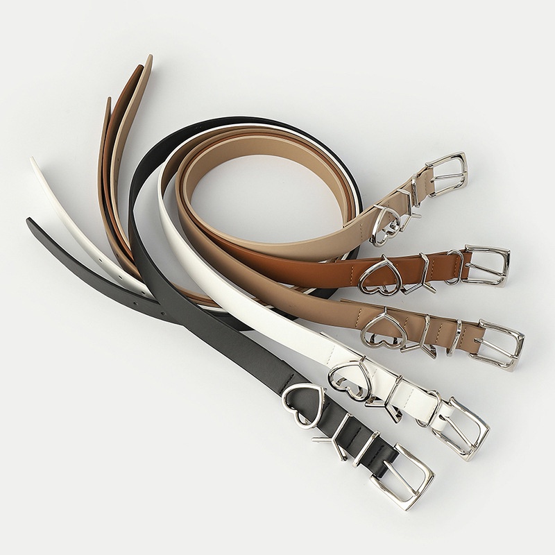 Thắt Lưng Khóa Bạc Màu Sắc Ngọt Ngào Phong Cách Hàn Quốc Thời Trang Cho Nữ