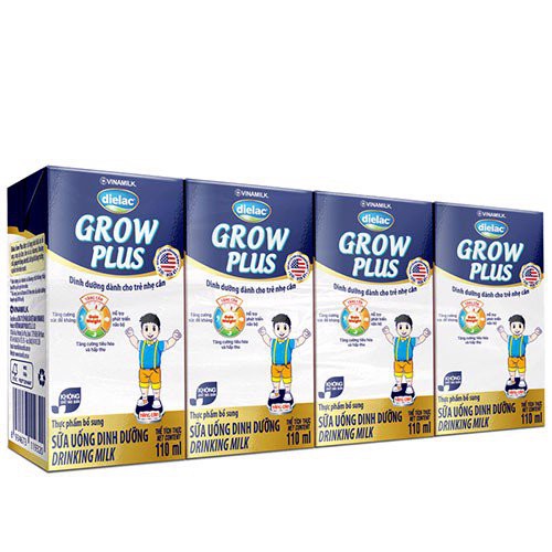 24 hộp Sữa uống dinh dưỡng Vinamilk Dielac Grow Plus (Xanh) - hộp 110ml / hộp 180ml