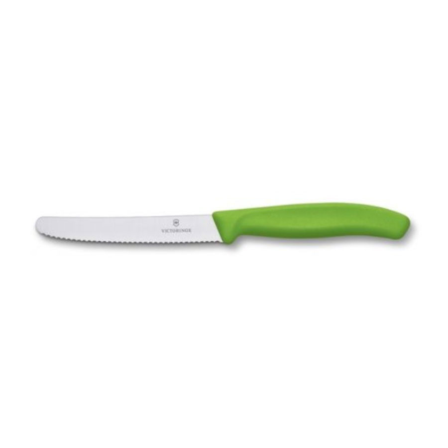 Dao gọt hoa quả Victorinox lưỡi răng cưa 11cm, cán nhựa nhiều màu