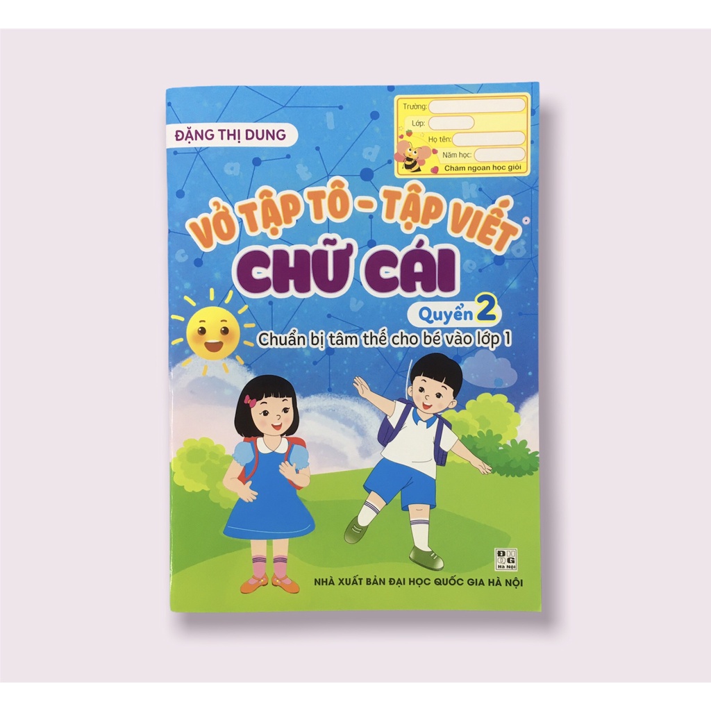 Sách (Combo, Lẻ tùy chọn) Vở tập tô tập viết Chữ cái (Quyển 1, Quyển 2)