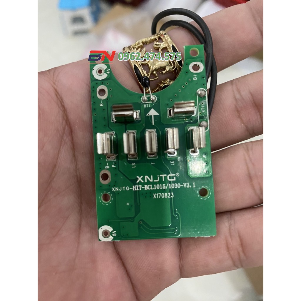 Vỏ mạch pin Hitachi 10.8V 3S 2P Li-ion, nhận sạc zin. BN.