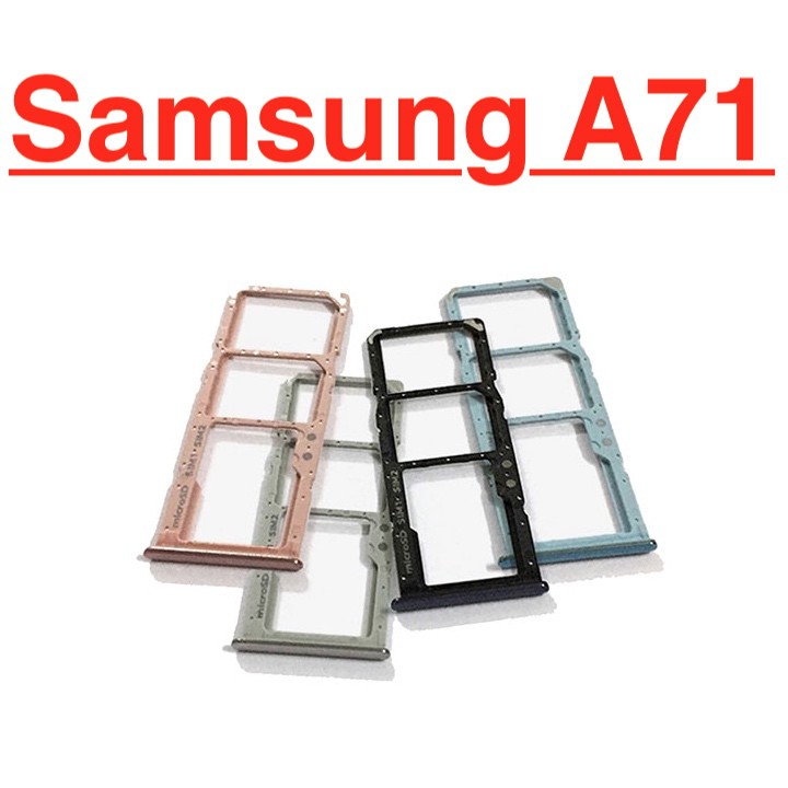 Khay đựng sim SAMSUNG A71 miếng khay chứa thẻ nhớ ổ bắt sim sóng linh phụ kiện điện thoại thay thế hư rớt