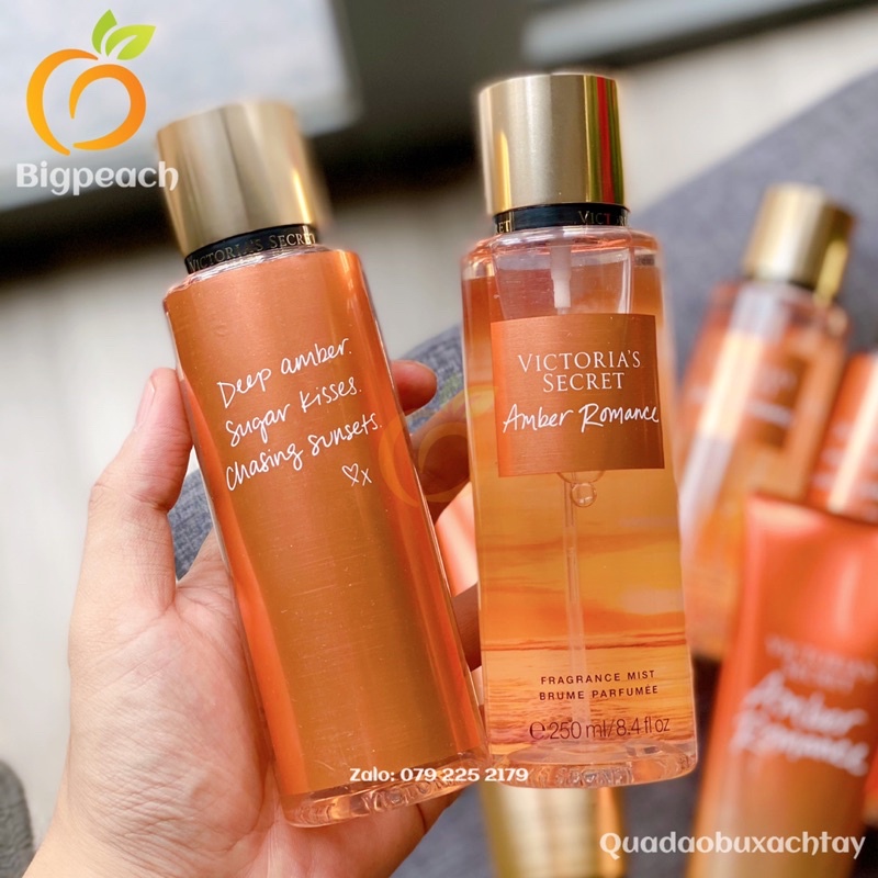 Mẫu mới_Xịt Thơm Body Mist Dưỡng Thể Victoria’s Secret - AMBER ROMANCE