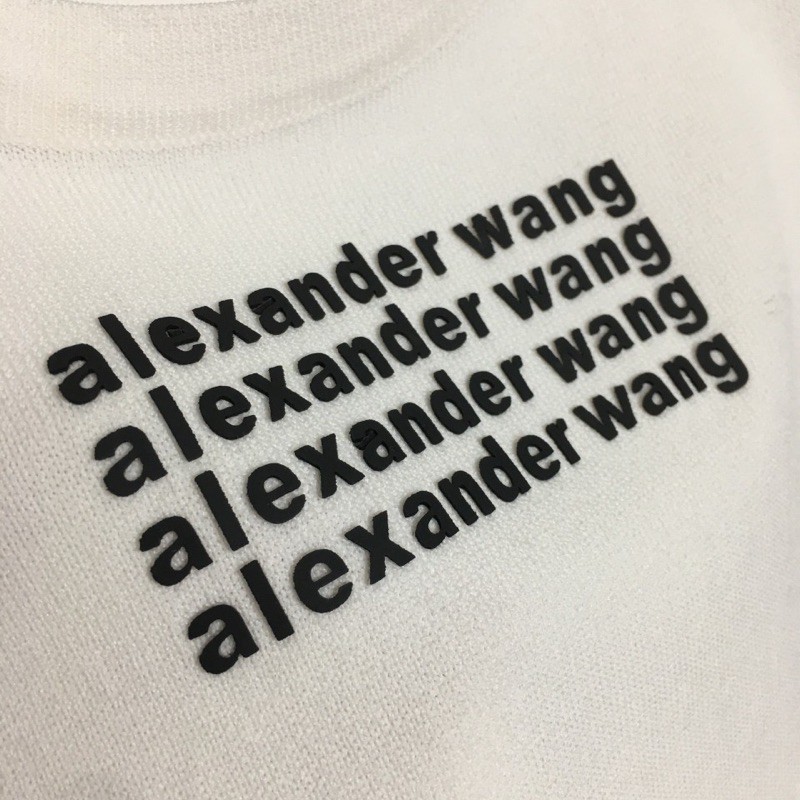 Áo len mỏng ba lỗ vạt dưới bo chun bản to thương hiệu Alexander Wang cao cấp