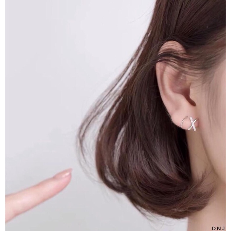 Bông X xoắn ôm tai bạc ta- Giá như sỉ