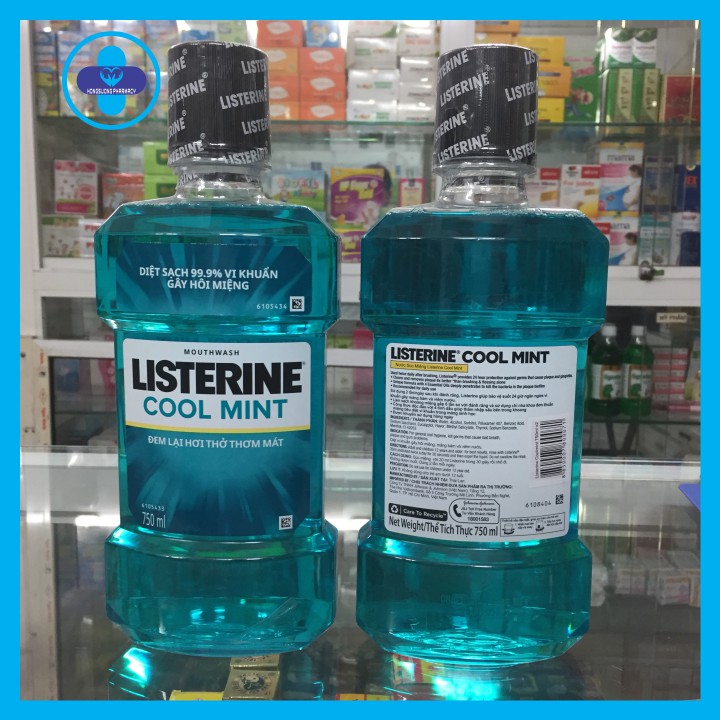 LISTERINE Cool Mint 750ml - xuất sứ Thái Lan