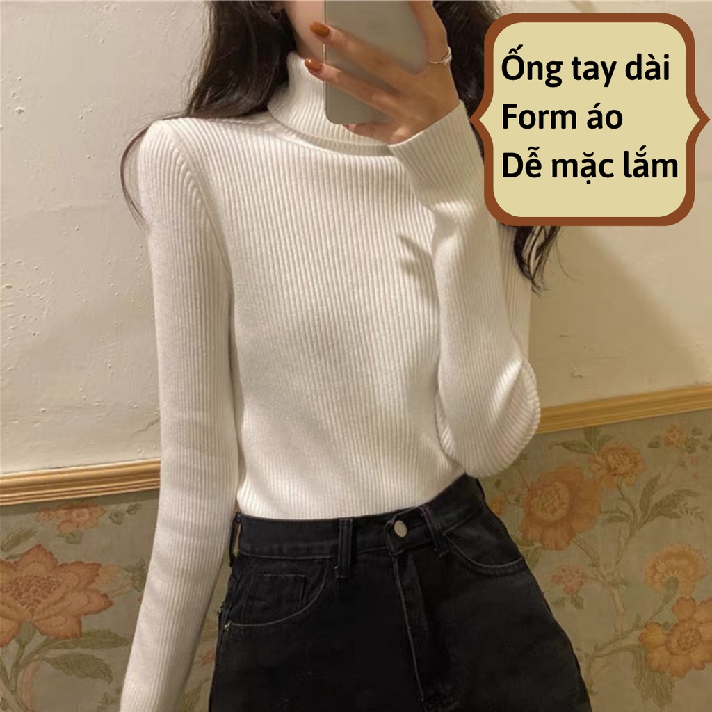 Áo Len Tăm Cổ Cao Cổ Lọ Giữ Nhiệt Áo Len Mix Đồ Nhiều Màu | BigBuy360 - bigbuy360.vn