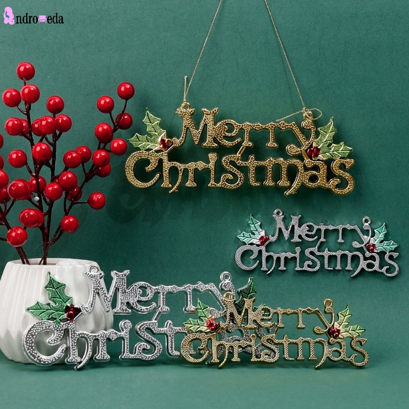 Phụ Kiện Trang Trí Cây Thông Giáng Sinh Hình Chữ Merry Christmas 3D Bằng Nhựa 14 / 20cm