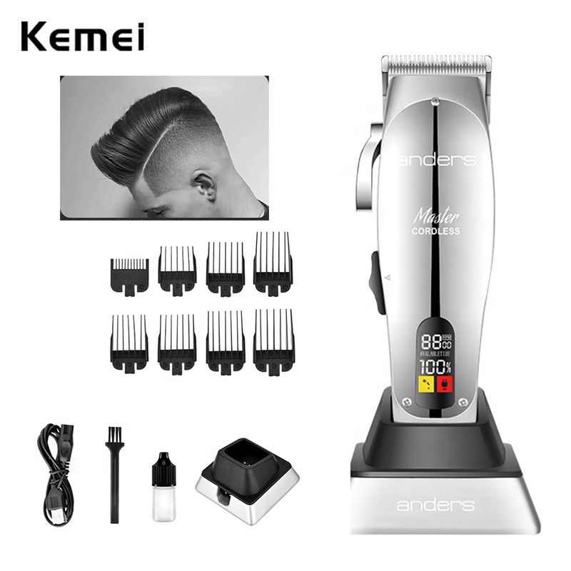 Tông đơ cắt tóc KEMEI AD-12480 không dây có phụ kiện tiện lợi