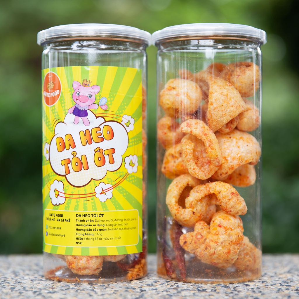 Da Heo Cháy Tỏi Ớt 160g Siêu Ngon - Da Lợn Khô Cháy Tỏi Ớt, Đồ Ăn Vặt