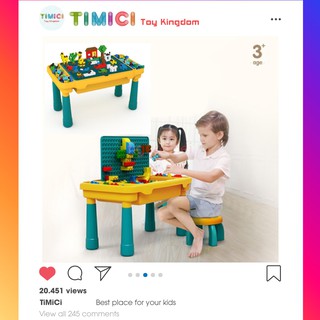 Đồ chơi xếp hình Bàn xây dựng lắp ráp đa năng phát triển trí thông minh