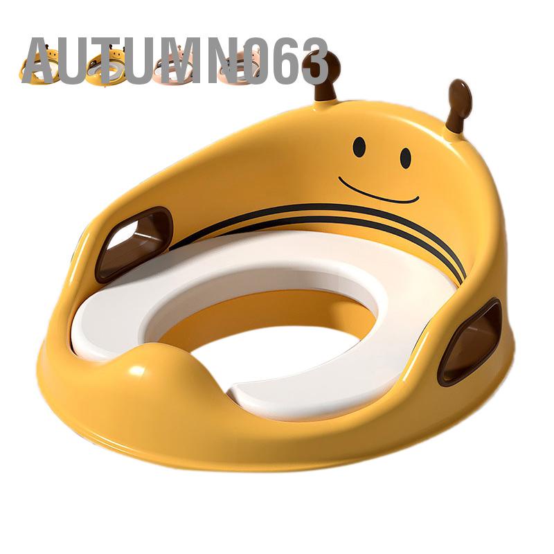 Ghế ngồi vệ sinh cho trẻ em Bee hoạt hình dễ thương Ngăn ngừa trượt ngã bé tiện dụng 1‑8 tuổi Autumn063