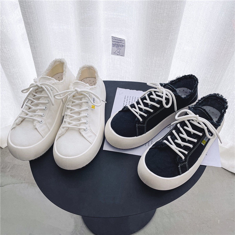 Giày Thể Thao Canvas Cổ Thấp Thời Trang Thu Đông Dễ Phối Đồ Cho Nam Size 39-44