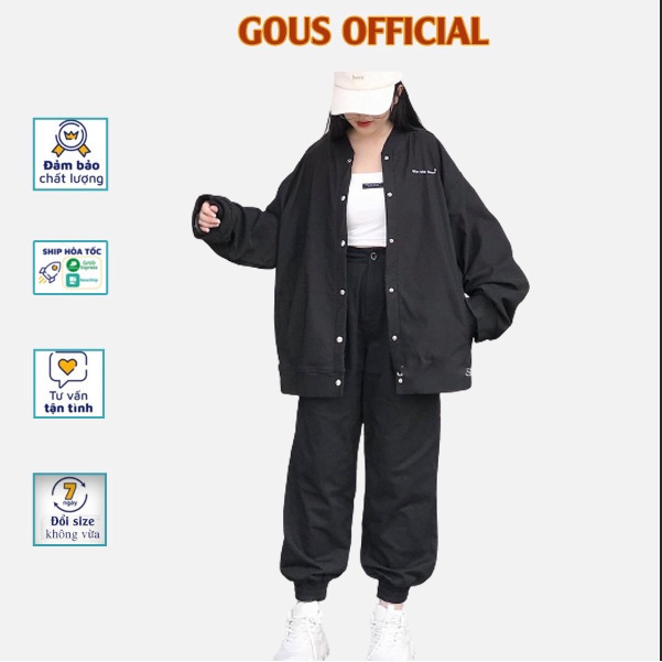 Áo Jacket Nữ Cổ Tròn Form Rộng Unisex Áo Khoác Ngoài Thiết Kế Basic Phù Hợp Đi Học Đi Chơi 1752