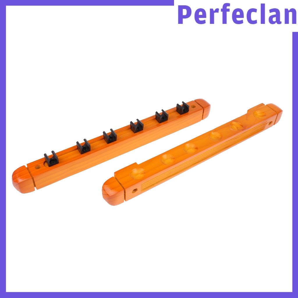 Giá Đỡ Gậy Đánh Bida Bằng Gỗ Gắn Tường 6 Ngăn Tiện Lợi