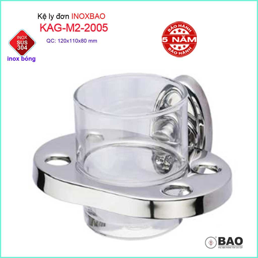 Kệ ly Inox Bảo, kệ ly Inox SUS304 KAG-M2-2005, giá ly bàn chải đánh răng SUS304 cao cấp siêu bền thiết kế tuyệt đẹp tiện