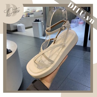Giày sandal nữ đế cao 3cm xỏ ngón đi học - dép sandal hàn quốc 2022