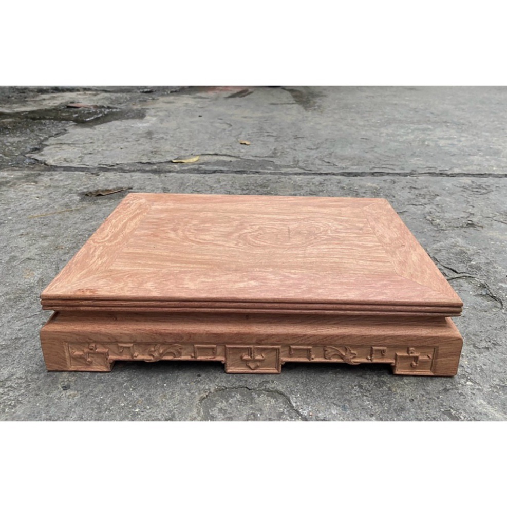 Bàn Kỷ gỗ kê đồ nặng chiện nền chữ nhật gỗ hương cao 6cm