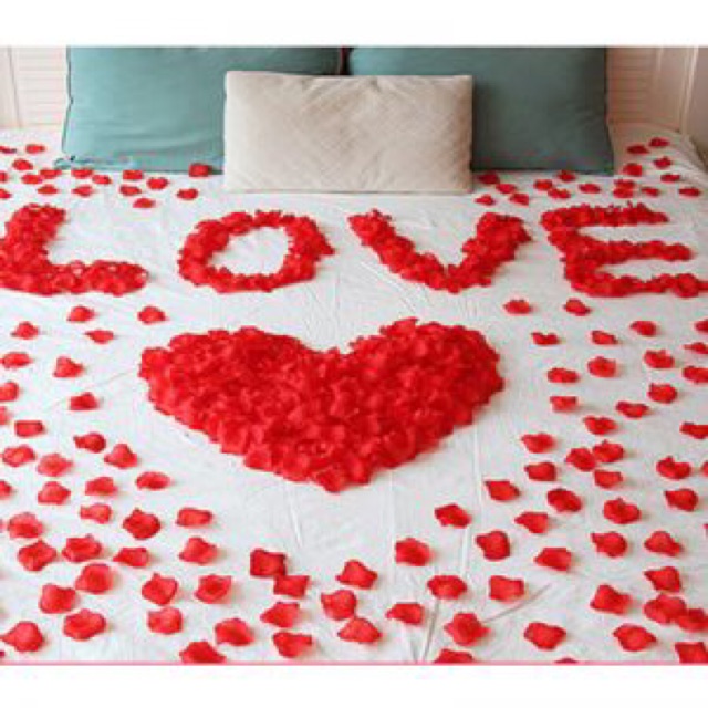 Gói 200 cánh hoa hồng giả rải giường trang trí phòng cưới