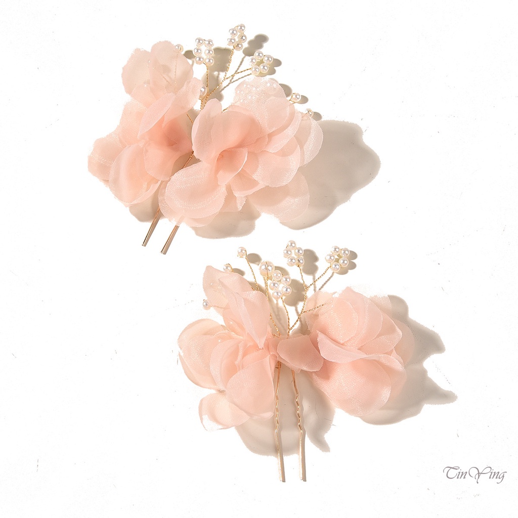 GETNOIVAS Set 2 trâm cài tóc hình chữ u đính ngọc trai giả thời trang cho nữ