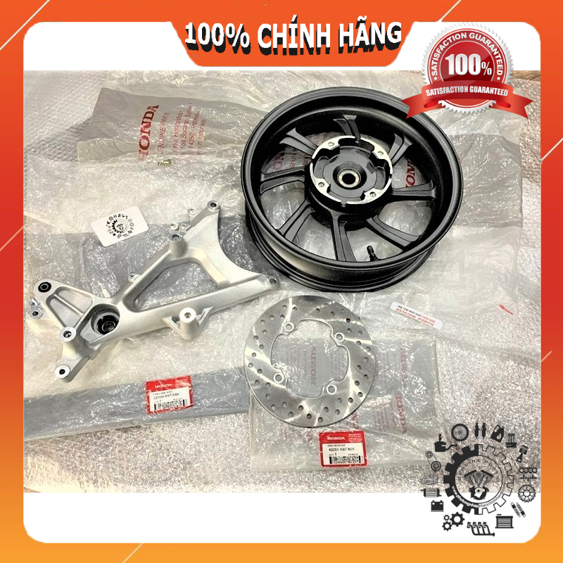 Bộ mâm gấp đĩa PCX 150 2019 nhập khẩu chính hãng Honda Indo 43251K97N01 / 52100K97N00 / 42650K97N00ZA