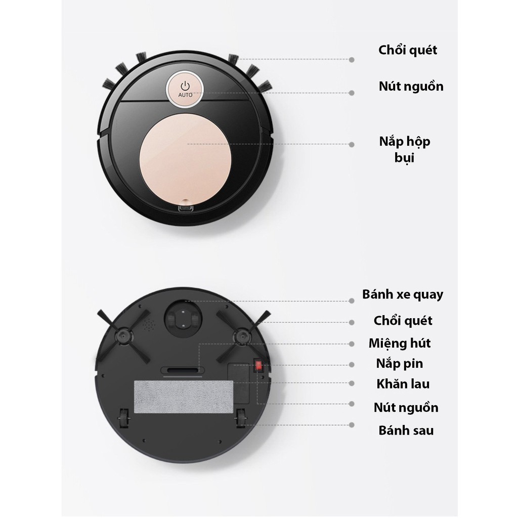 [Mã ELMS5 giảm 7% đơn 300K] Robot hút bụi lau nhà gia đình thông minh IS34 pin khỏe cảm ứng 1 chạm | BigBuy360 - bigbuy360.vn
