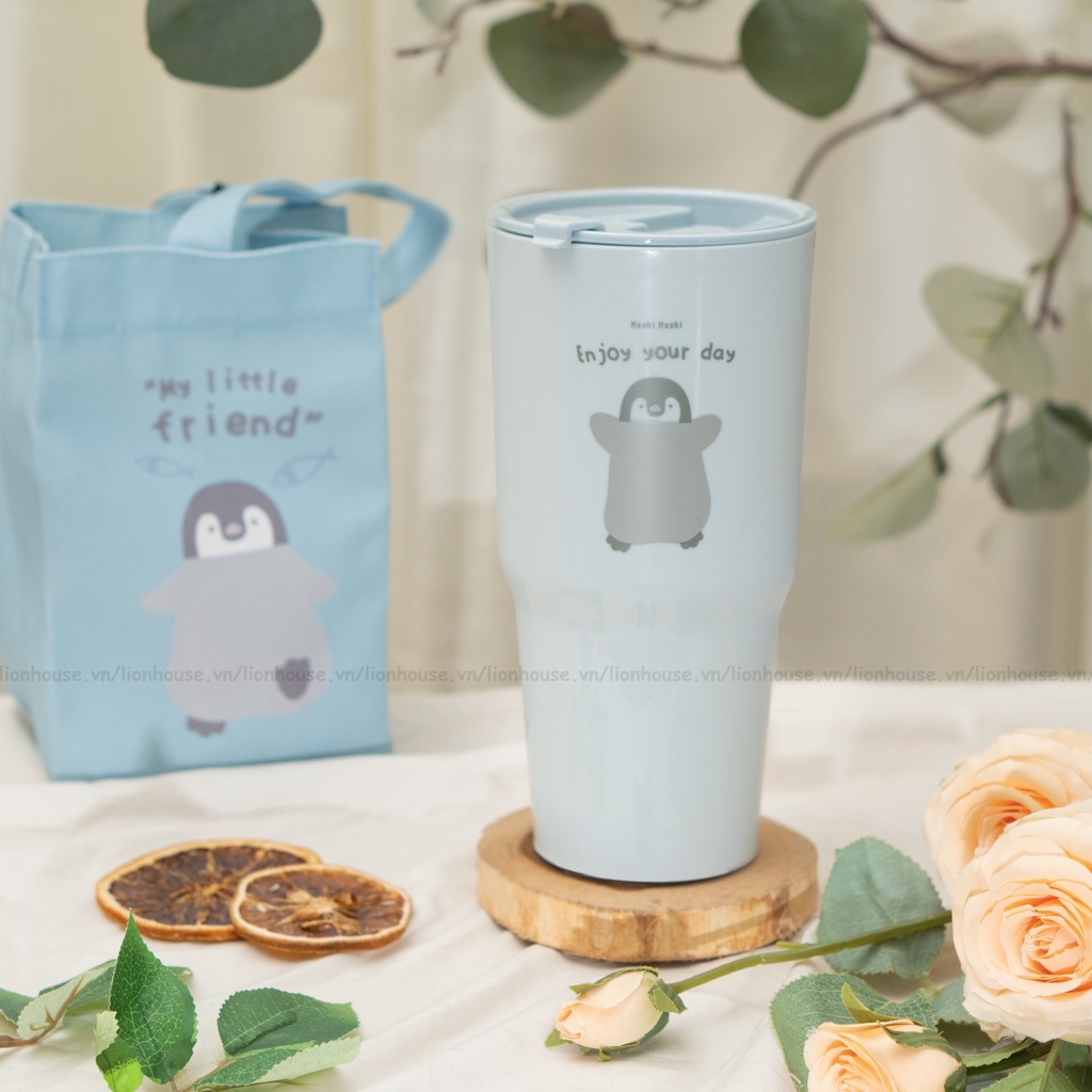 Hàng sẵn - Ly Moshi Moshi Thái Lan  Kèm Túi Vải