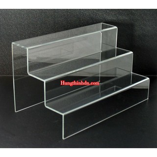 Kệ trưng bày dạng bậc thang 3 tầng - Ngang 30 cm