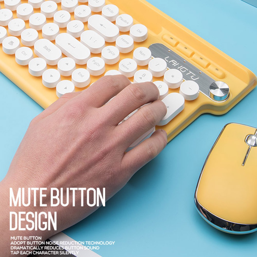 Combo Bộ Bàn Phím Và Chuột Không Dây LANGTU LT500 2.4G Ergonomic Chơi Game Tắt Tiếng Chuột Bàn Phím Đa Phương Tiện | BigBuy360 - bigbuy360.vn