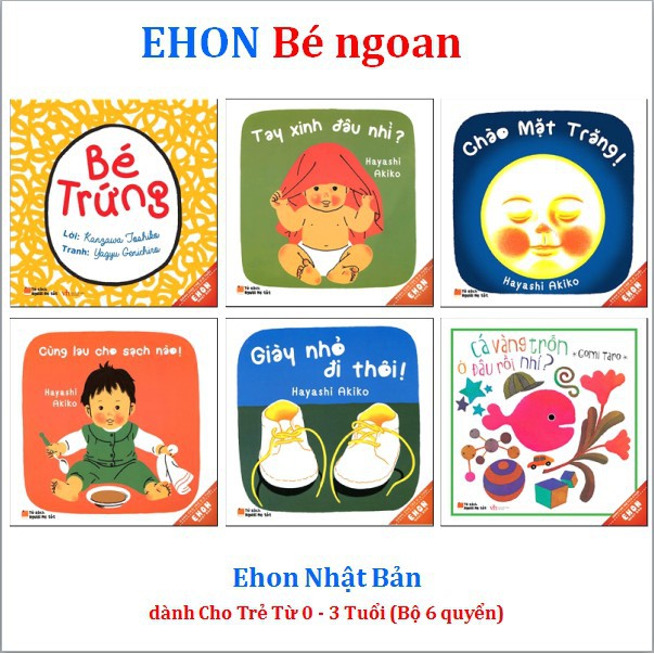 Sách - Combo 6 quyển Ehon Nhật Bản cho bé 0 - 2 tuổi