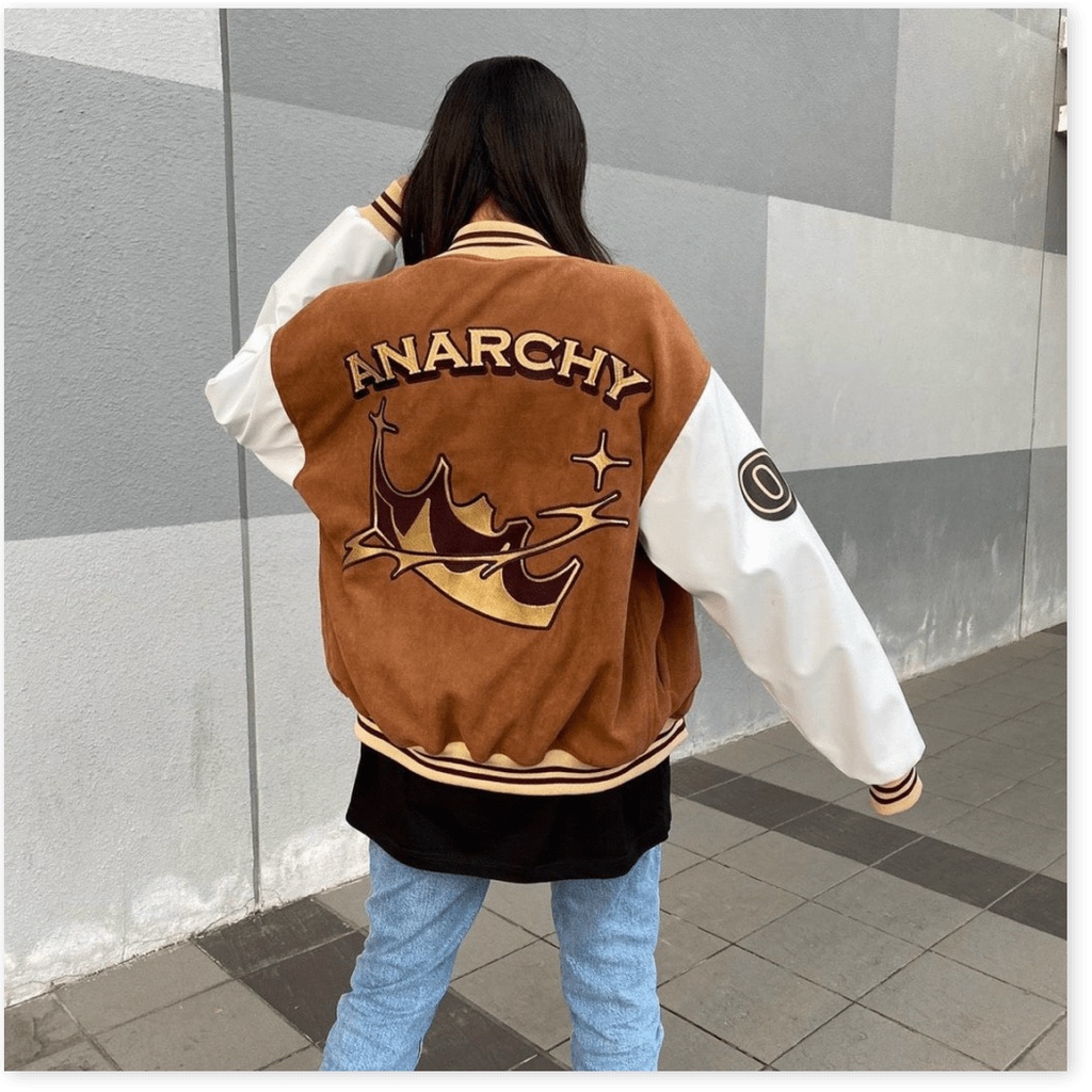 ÁO KHOÁC KAKI NHUNG ANARCHY VƯƠNG MIỆN PHONG CÁCH CÁ TÍNH- HÀNG QUẢNG CHÂU CAO CẤP TKT
