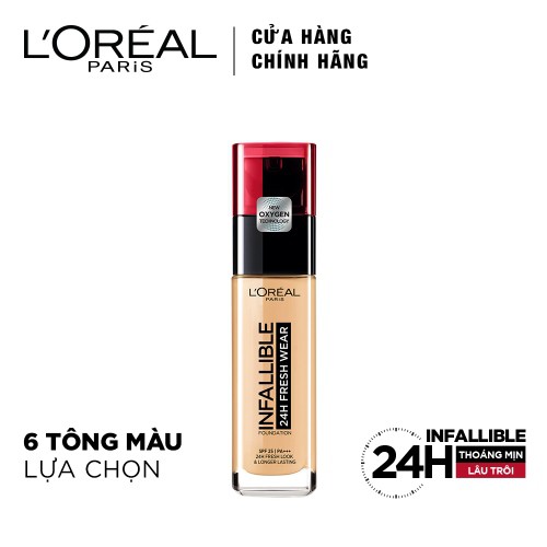 Kem nền mịn nhẹ lâu trôi L'Oreal Paris Infallible 24h Fresh Wear Liquid Foundation 30ml | WebRaoVat - webraovat.net.vn