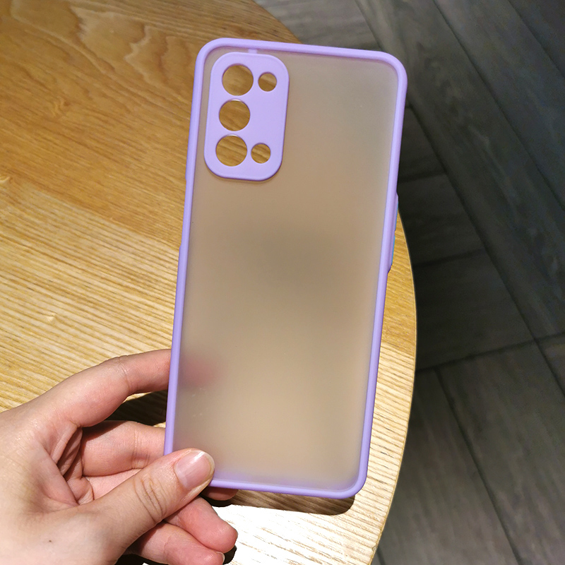 Ốp điện thoại chống dấu vân tay viền màu kẹo dành cho Oppo A74 A54 A74 5G A54 5G