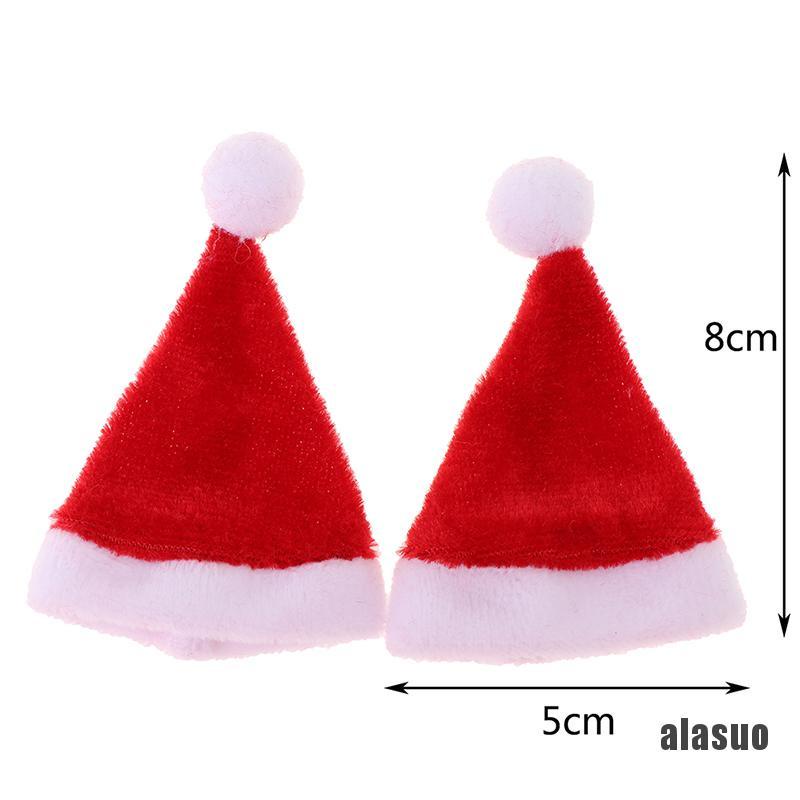 Bộ 2 Mũ Giáng Sinh mini Trang Trí Nhà Búp Bê