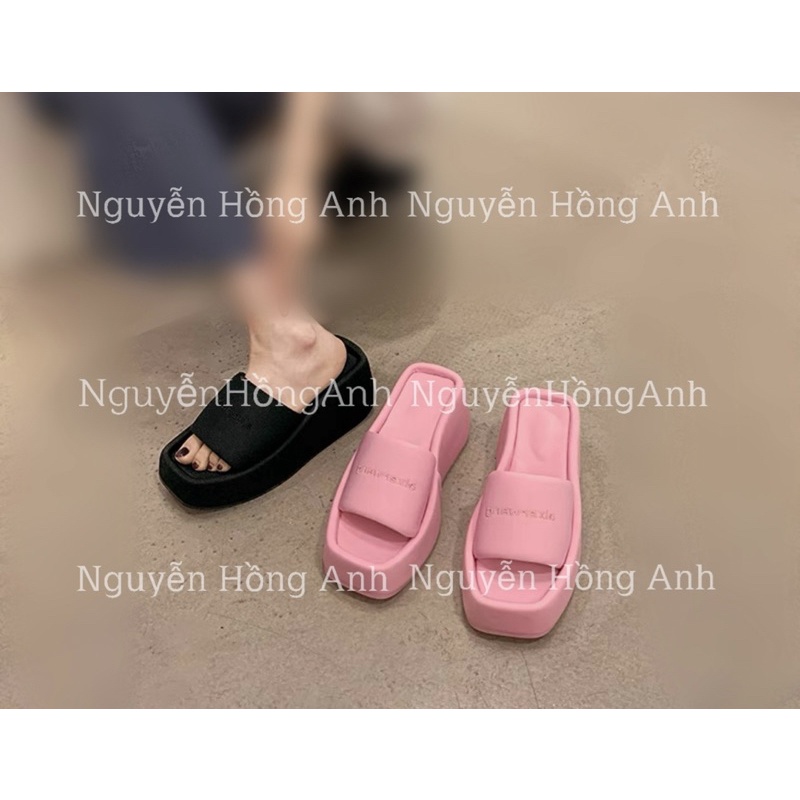 dép đế xuồng đế lõm quai ngang (đế bánh mì cao 7p) mẫu mới siêu hot cho nữ W189