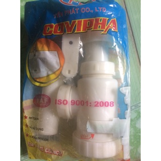 Bộ xả lavabo nhựa cong CoViPha