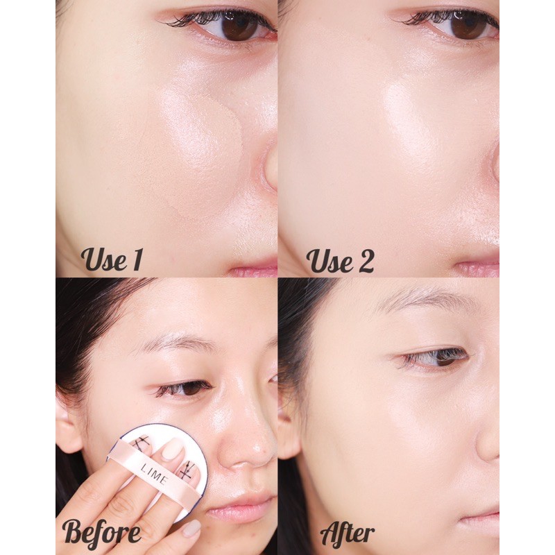 Phấn Nước Lime Real Cover Pink / V Collagen Ample Cushion Spf50+ / Pa+++