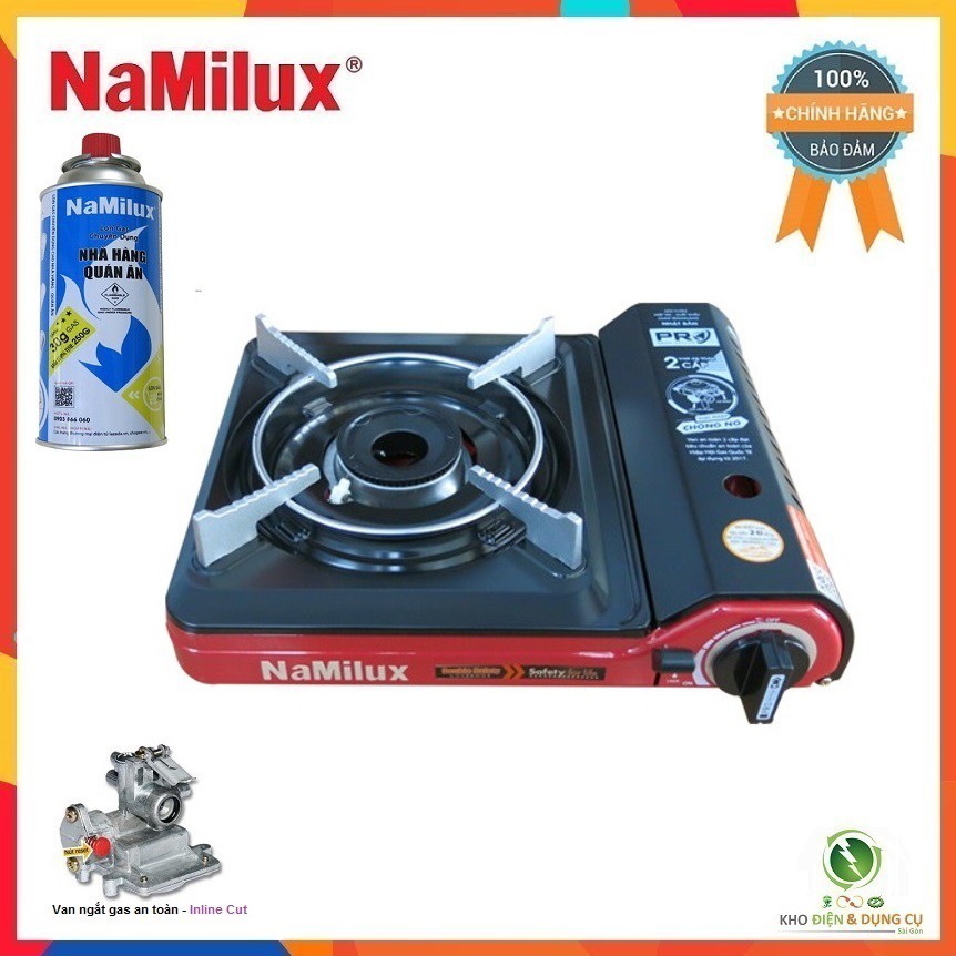 BẾP KÈM BÌNH GAS MINI PRO PL2021PF NAMILUX DU LỊCH ( AN TOÀN CHỐNG NỔ KHI SỬ DỤNG )