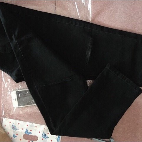 Quần Jean Nam Chất Bò Xumon  Jean Rách Gối, mẩu Quần Jean Nam đen trơn Rách gối bán chạy.Jean Rách của shopone | BigBuy360 - bigbuy360.vn