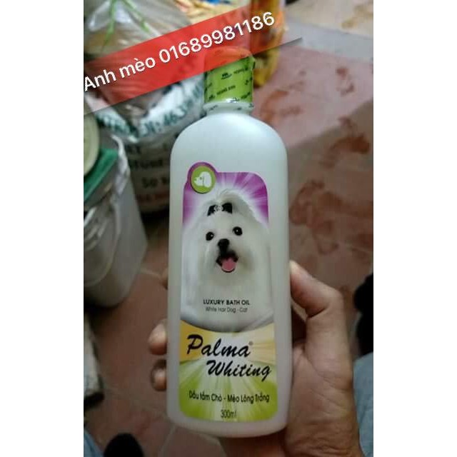 Dầu tắm chó - mèo lông trắng Palma whiting