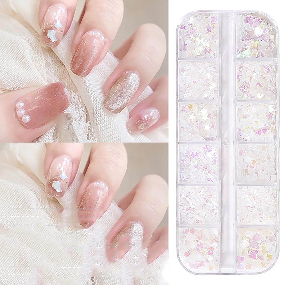 Miếng Dán Trang Trí Móng Tay Hình Bướm Đính Kim Sa Lấp Lánh DIY