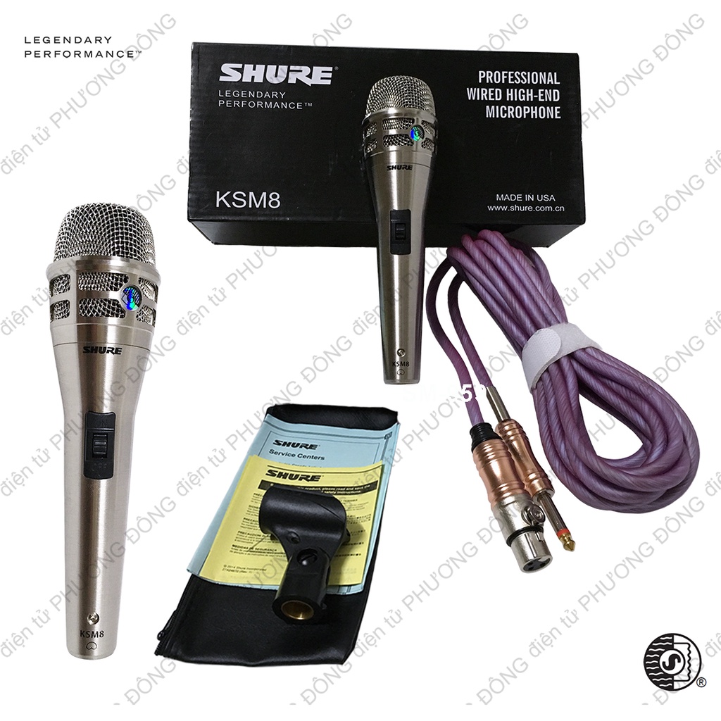 Micro KSM8 có dây Năng động Cardioid Dynamic, Phủ Niken Chất Lượng Cao micro rõ nét hút âm nhại v