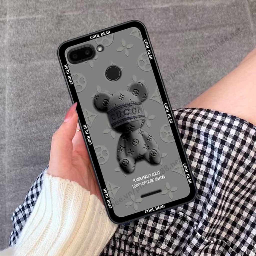 Ốp Xiaomi Redmi 6 bear, k@ws thương hiệu phong cách ốp lưng thời trang cao cấp