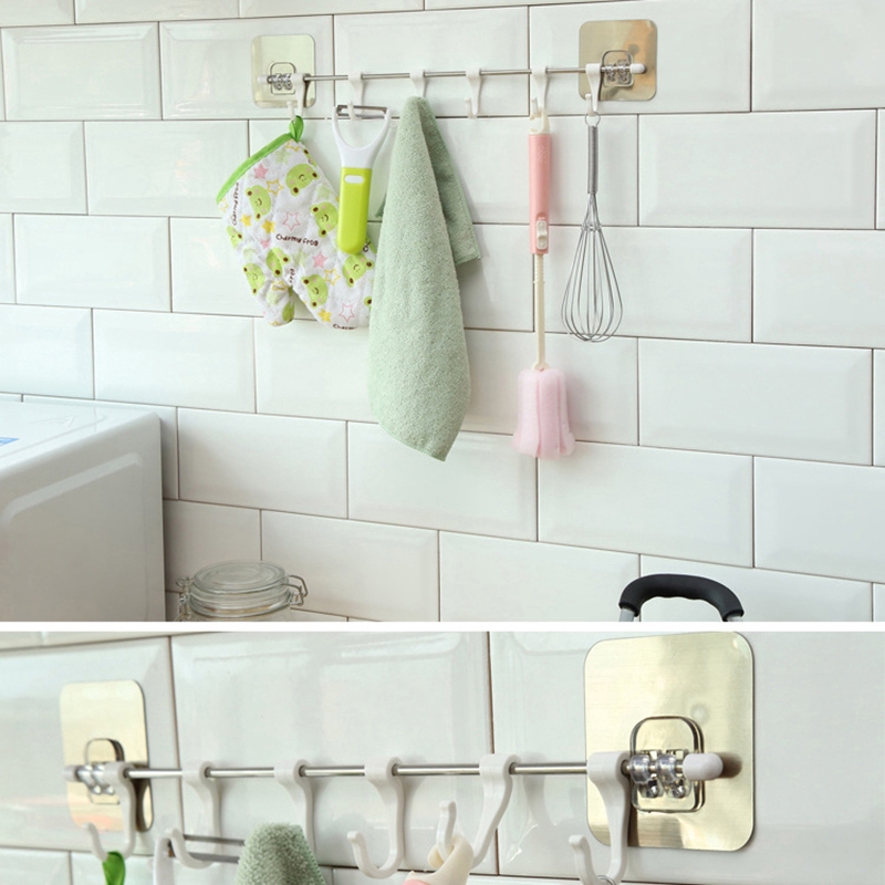 Móc treo đồ dùng bằng thép không gỉ đa năng tiện dụng cho nhà bếp/ nhà tắm