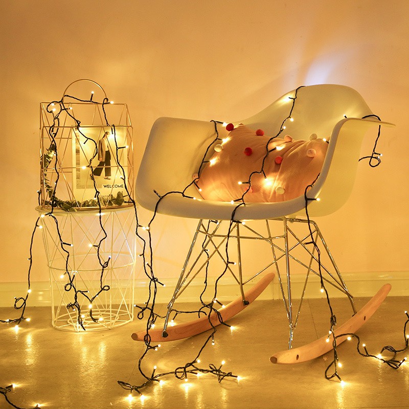 Cuộn Dây Led 50m Trang Trí Noel, Tết, Cuốn Cây Trang Trí Ngoài Trời KK01 Sáng Vàng