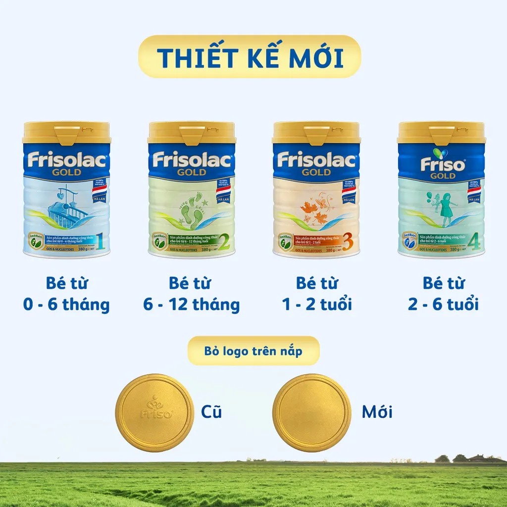 [Tặng 1 Lon Friso Gold 4 380gr] Combo 2 Sữa Bột Friso Gold 4 1400g