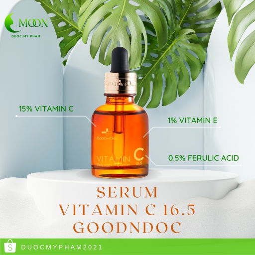 SERUM VITAMIN C MỜ THÂM NÁM TRẮNG DA GOODNDOC VITAMIN C 16.5 DAILY WHITENING SERUM 30ml