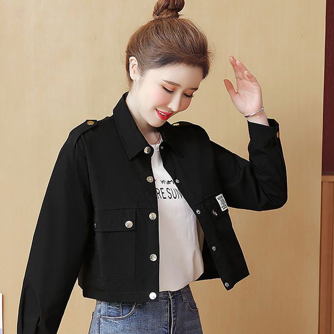 Áo khoác ngắn 2022 mùa thu thời trang nữ trẻ trung