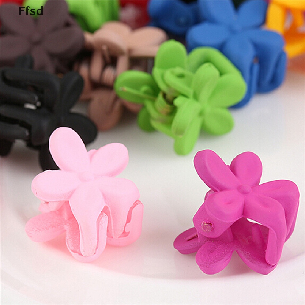 {Ffsd} Set 30 Kẹp Tóc Càng Cua Đính Hoa Mini Nhiều Màu Sắc Cho Bé Gái * Bán Chạy